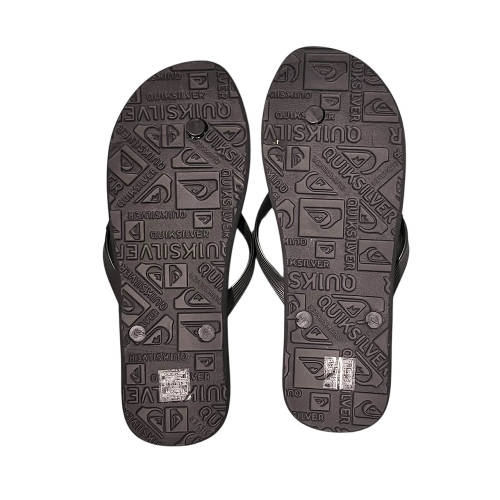 Quicksilver Men’s Java Blaze Check Flip Flops Size 12 Black - Picture 5 of 5